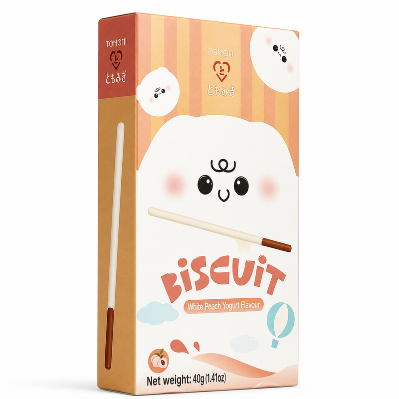 Tokimeki Kexpinnar med vit persika & yoghurtsmak 40g