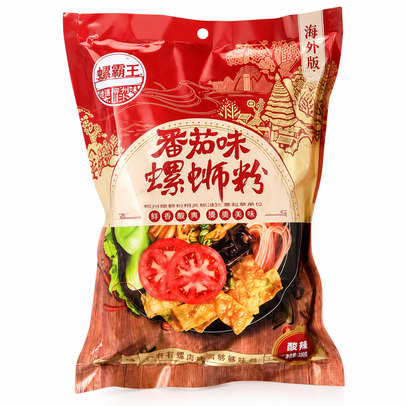 Luo Ba Wang Tomatsmakande Risnudlar från Liuzhou (Luosifen) 306g