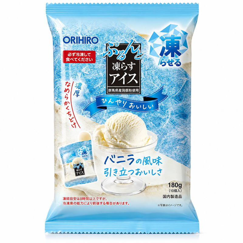 Orihiro Fryst Vaniljgelé 12pack 240g