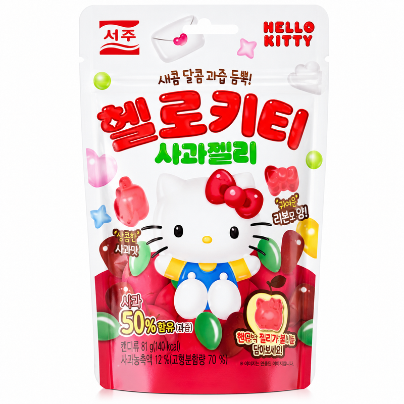 Seoju Hello Kitty Gelé med Äppelsmak 43g