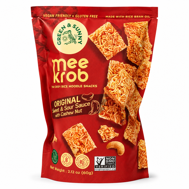 GreenSunny Krispiga risnudlar med sötsur smak 60g
