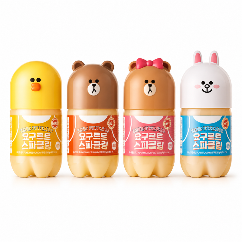 Line Friends Kolsyrad yoghurtdryck 380ml