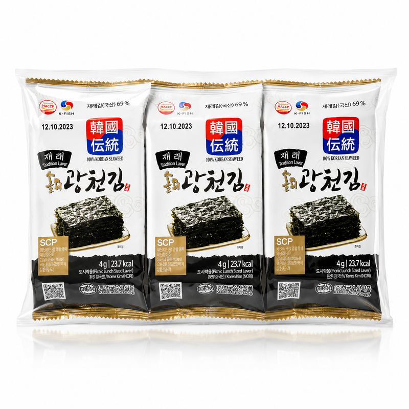 K-FISH Rostat krispigt sjögrässnacks originalsmak 12 g (3 x 4 g)