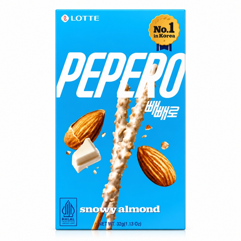 LOTTE Pepero Mandel &amp; Vit Choklad 32g