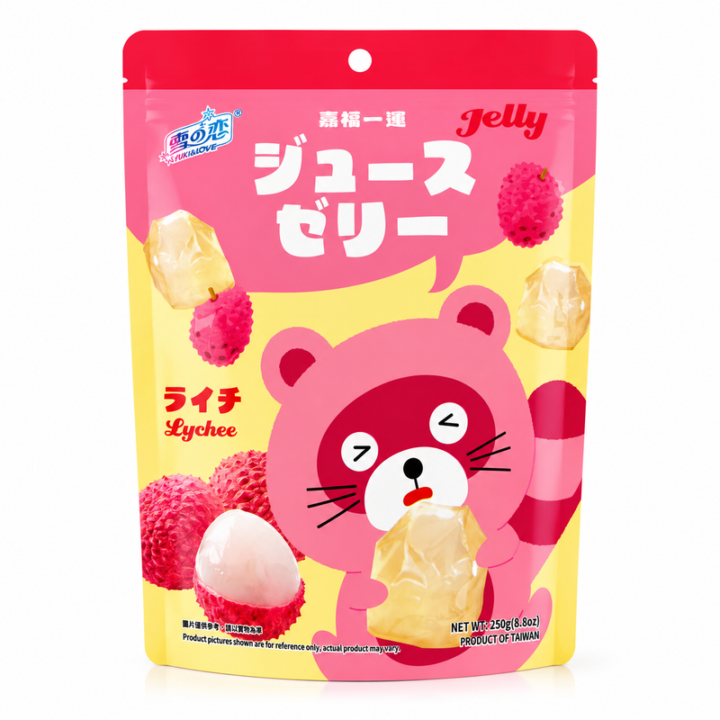 Yuki & Love Lychee Jelly Raccoon Edition 250g