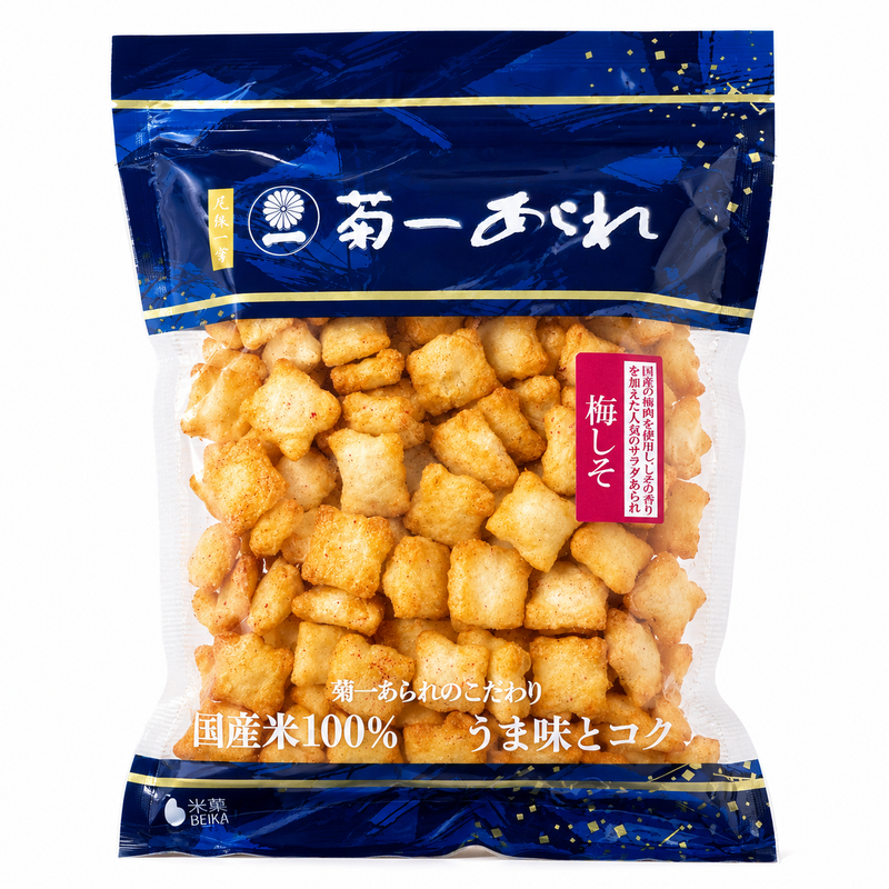 Kikuichi Riskakor med Plommon- & Shisosmak 100g
