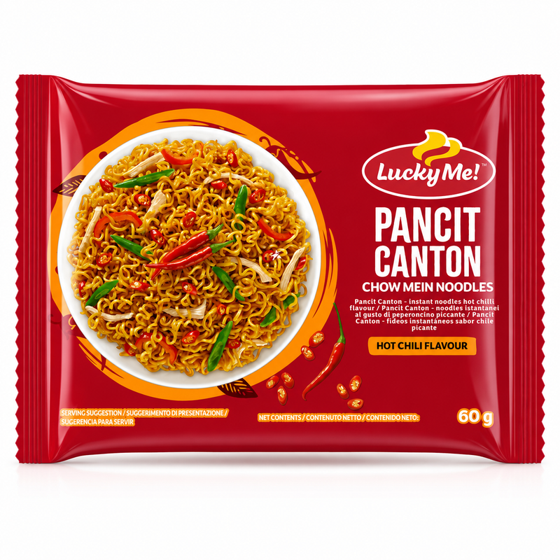 Lucky Me Pancit Canton Hot Chili Instantnudlar 60g