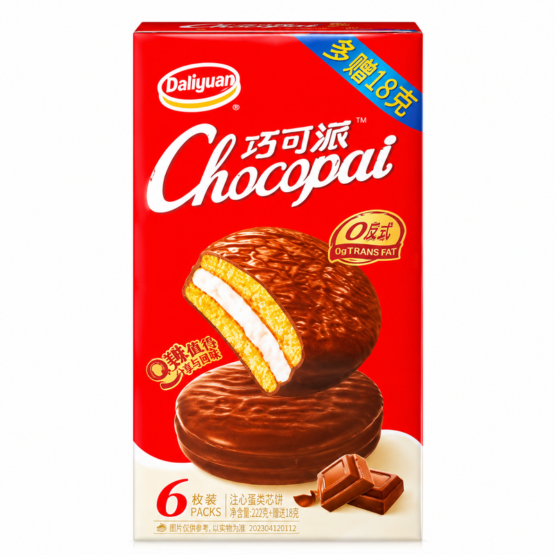 Daliyuan Chokladpaj 6 packs 222g