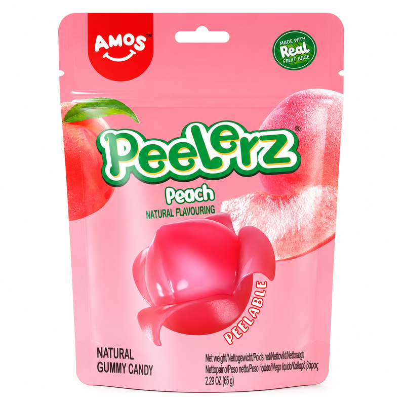 AMOS Peelerz Fruktgodis med Persikosmak 65