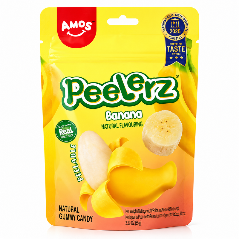 AMOS Peelerz Fruktgodis med Banansmak 65g
