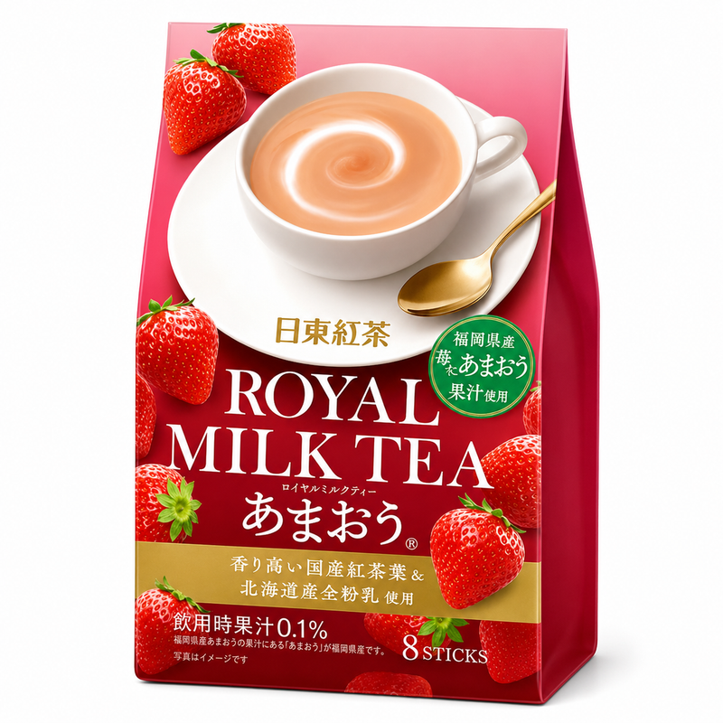 Nitto Royal Milk Tea Jordgubbssmak 112g (8 portioner)