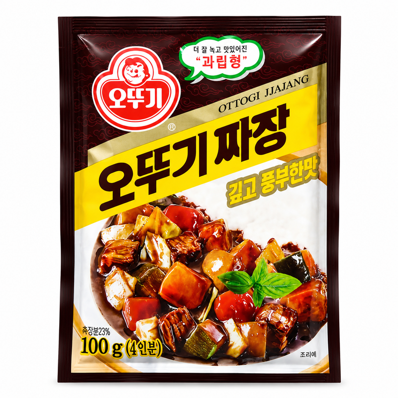 Ottogi Jjajangpulver (Svart Bönsåsbas) 100g