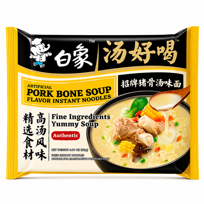 BaixiangNudlar med smak av fläskben 113g