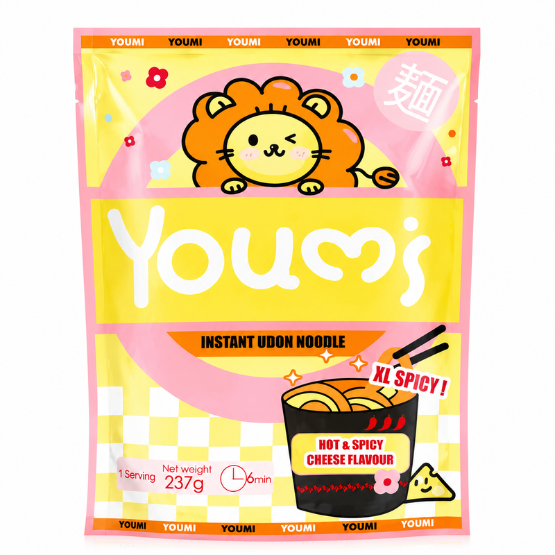 YOUMI Instant Udon Nudlar Het Ostsmak 237g