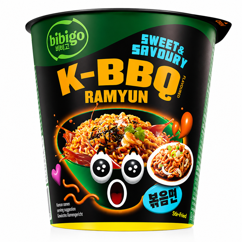 Bibigo K-BBQ Ramyun Koreansk BBQ-smak 98g