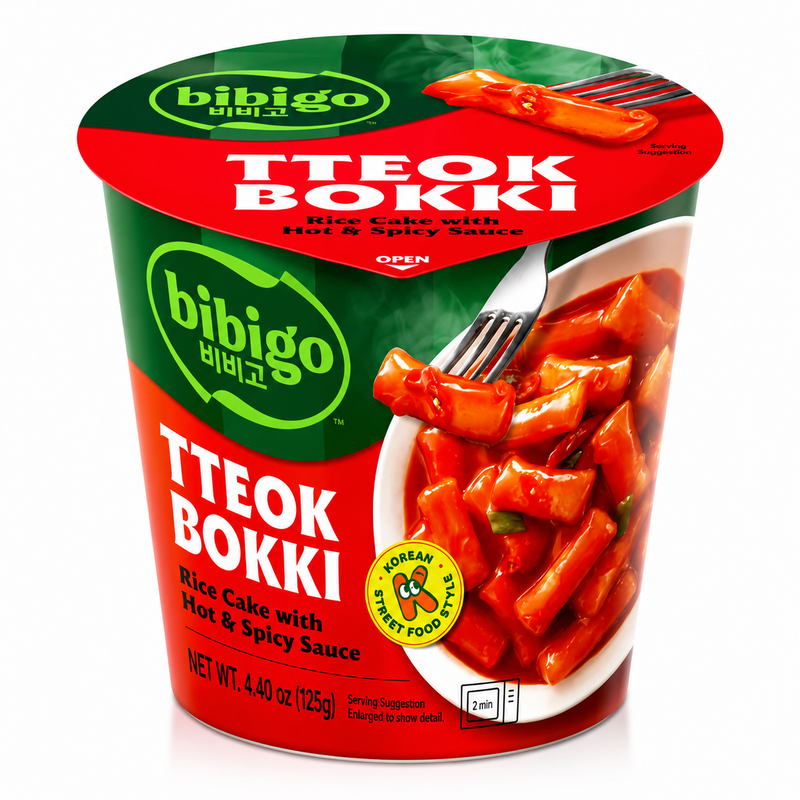 Bibigo Tteokbokki Starka Riskakor 125g