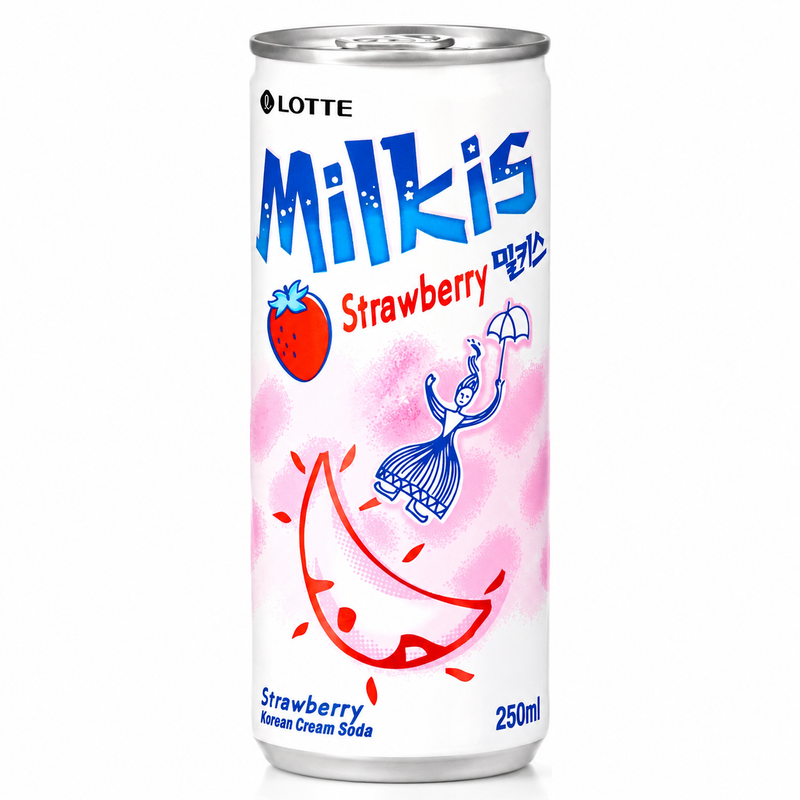 Lotte Milkis Jordgubb Kolsyrad Mjölkdryck 250ml
