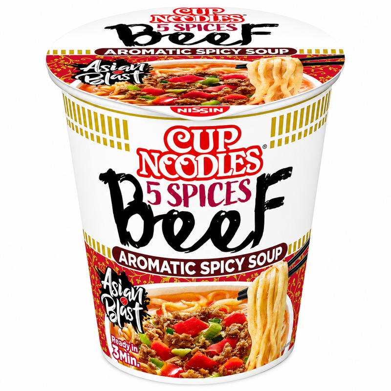Nissin Cup Noodles Nötköttsmak 64g