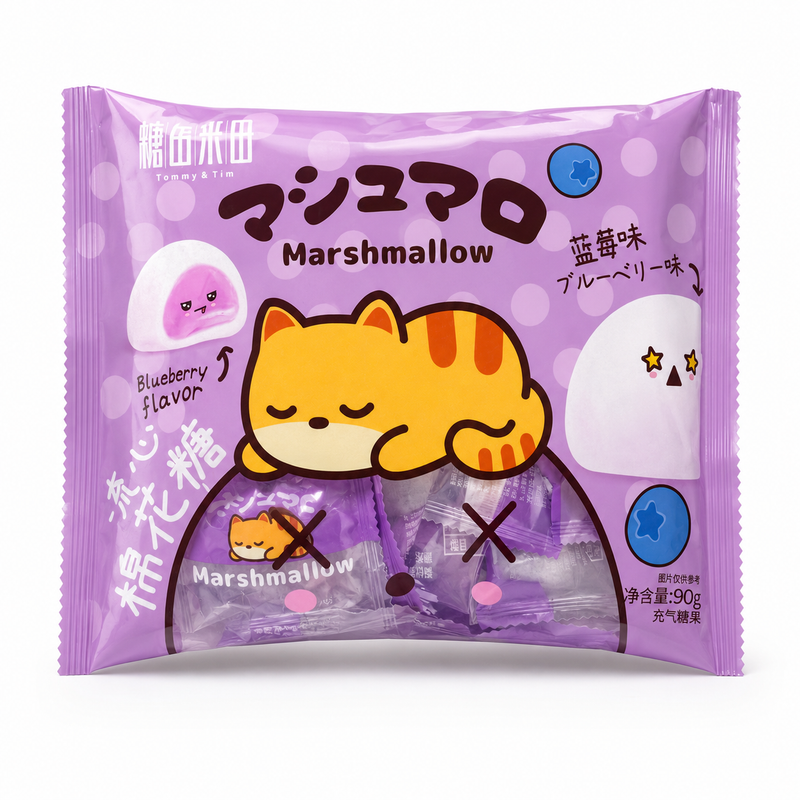 Tommy&Tim Marshmallow med Blåbärsfyllning 160g