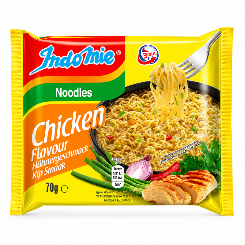 Indomie 鸡肉味速溶汤面 印尼传统捞面鸡肉面 70克