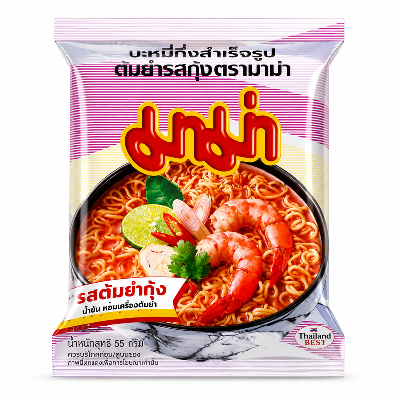 Mama Snabbnudlar Tom Yum Räksmak 55g