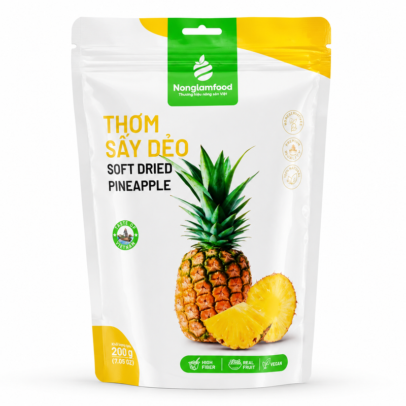 Nong Lam Soft Torkad Ananas 75g