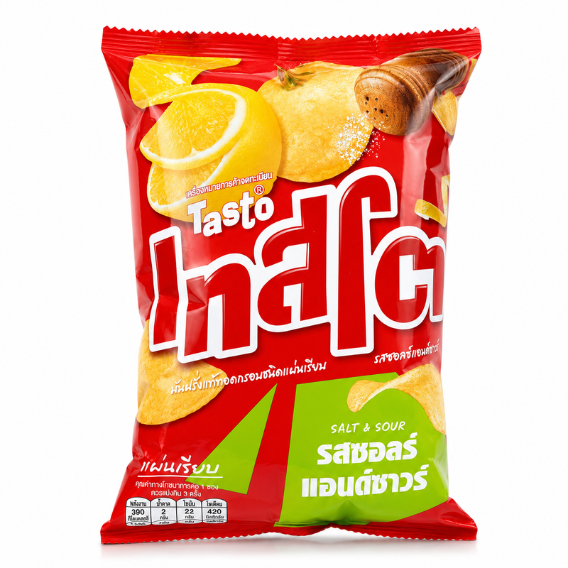 Tasto Potatischips Salt & Syrlig Smak 69g