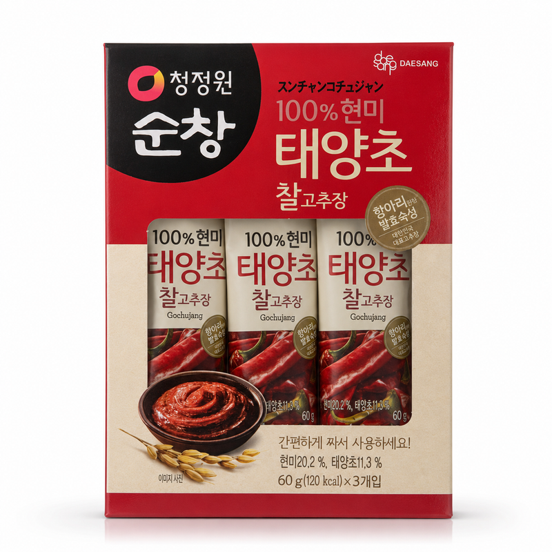 Daesang Sunchang Gochujang Koreansk Chilipasta 60g × 3