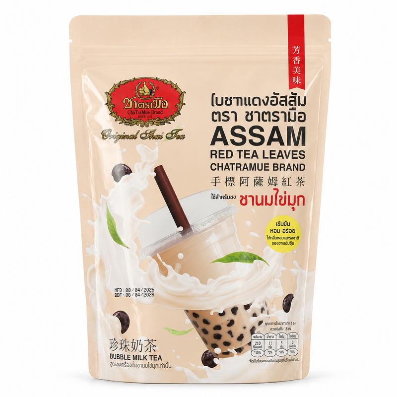 ChaTraMue Assam Röda Teblad för Mjölkte 250g