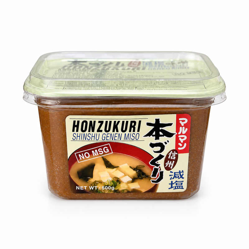 Maruman Honzukuri Shinshu Genen Miso – Reducerad Salthalt 500g