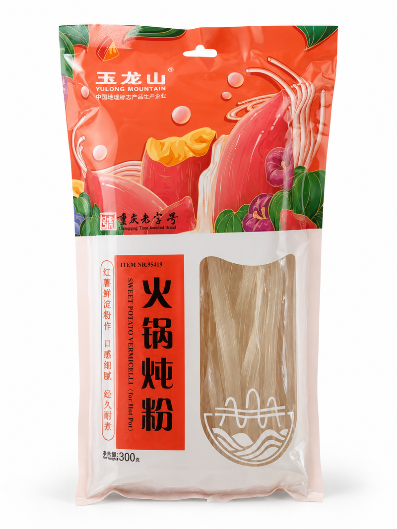 Yulong Mountain Sötpotatisnudlar för Hot Pot 300g
