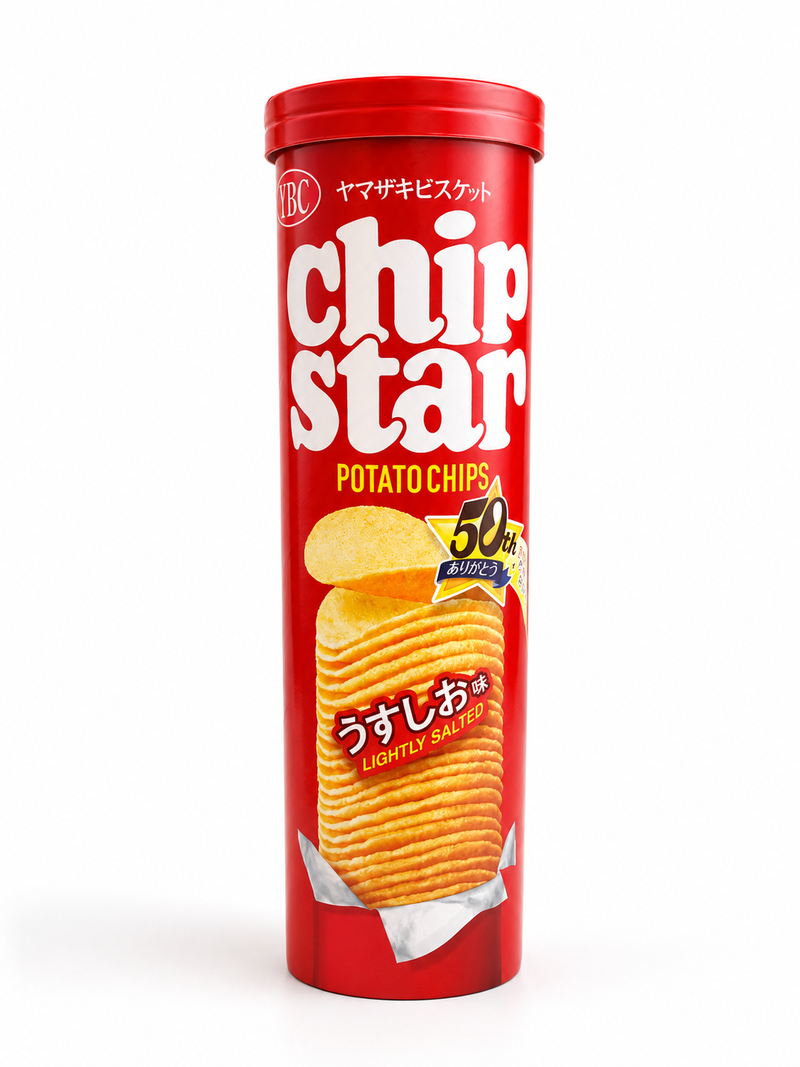 YBC Chip Star Lättsaltade Potatischips 105g