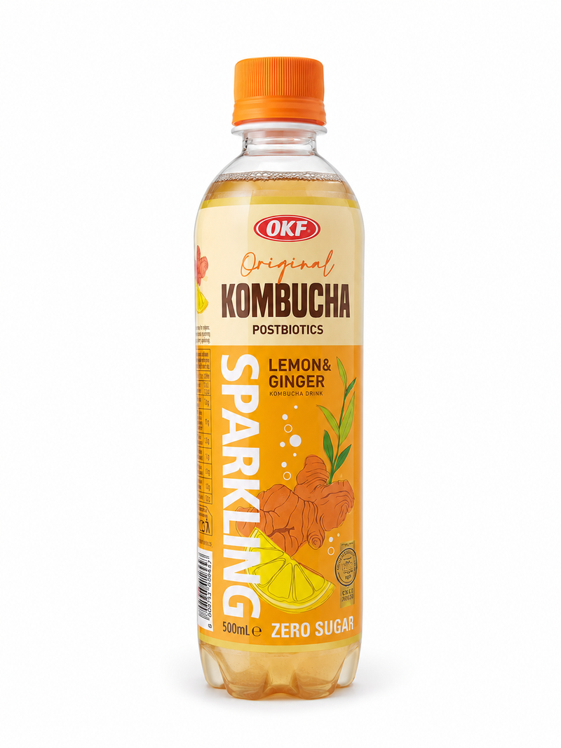 OKF Original Kombucha Lemon & Ginger Zero Sugar 500ml