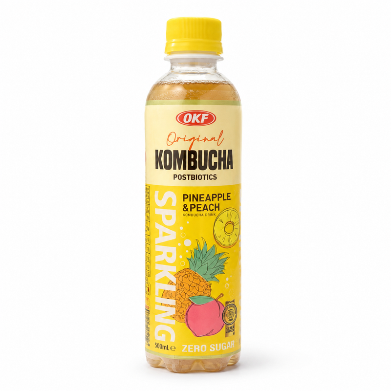 OKF Original Kombucha Pineapple & Peach Zero Sugar 500ml