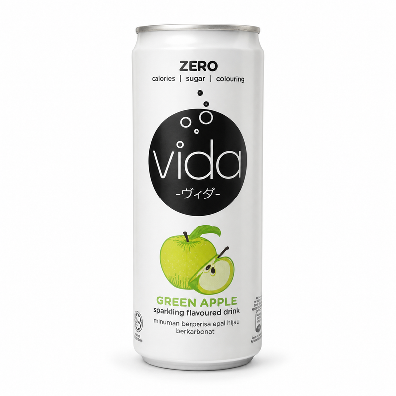 Vida Zero Green Apple Kolsyrad Dryck Sockerfri 325ml