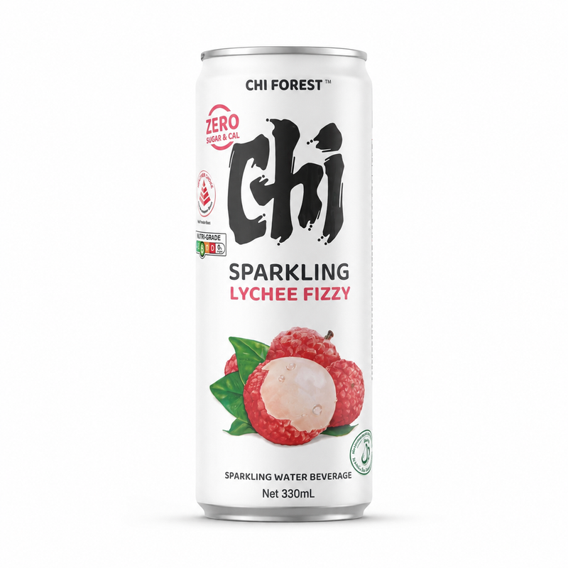 Chi Forest Sparkling Lychee Sockerfri Kolsyrad Dryck 330ml
