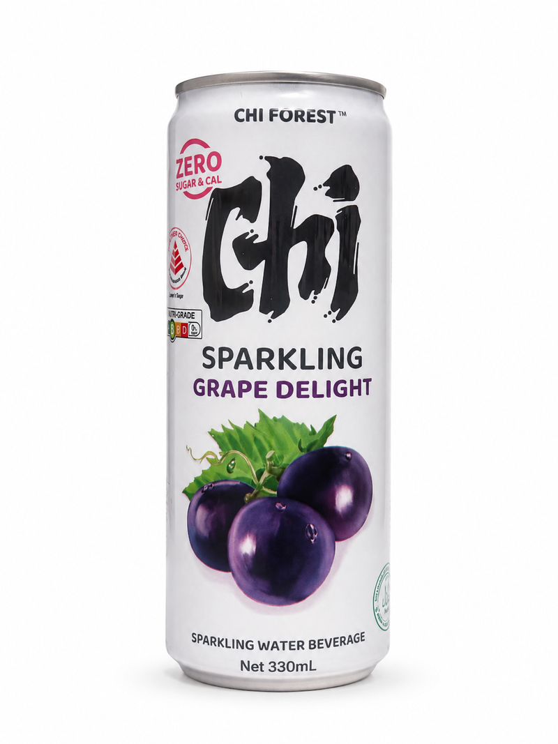 Chi Forest Sparkling Grape Delight Sockerfri Kolsyrad Dryck 330ml