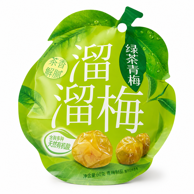 LiuLiuMei Grönt Plommongodis Grönt Te 60g
