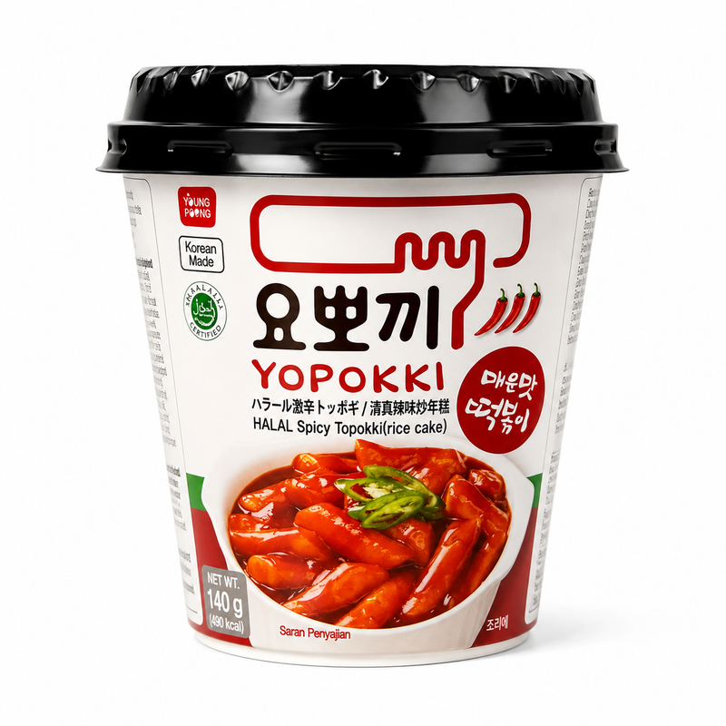 Youngpoong Yopokki Halal Spicy Topokki 140g