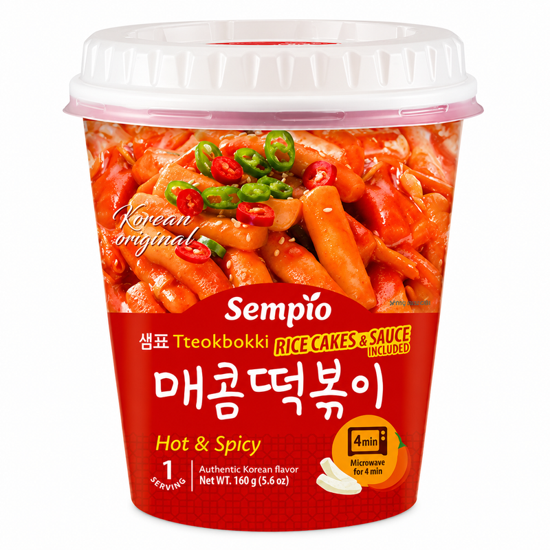Sempio Instant Tteokbokki Hot & Spicy Cup 160g