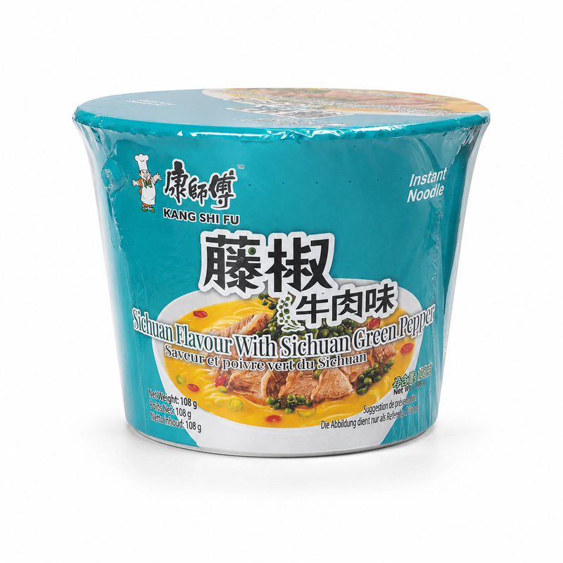 Master Kong Snabbnudlar med nötkött och grön sichuanpeppar 108g