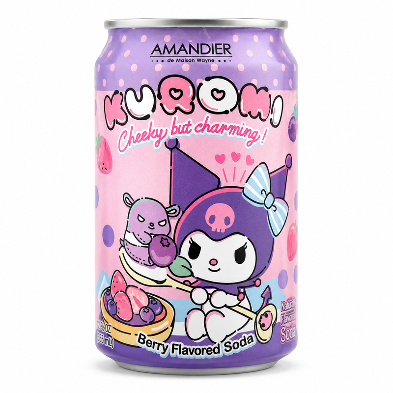 Amandier Kuromi kolsyrad dryck med skogsbärssmak 330ml