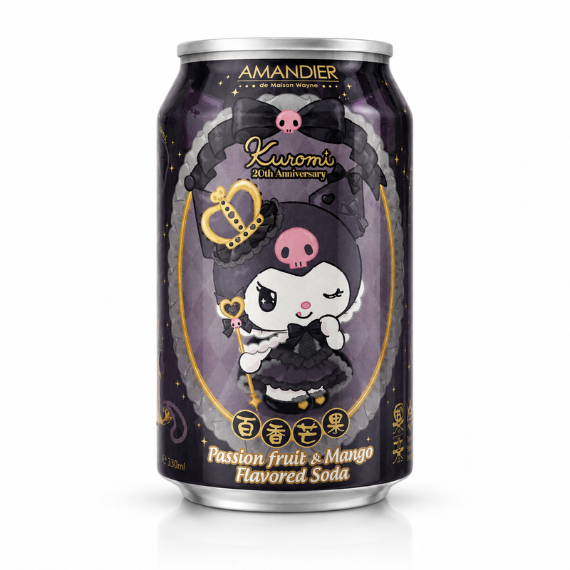 Amandier Kuromi Kolsyrad Dryck med Passionsfrukt och Mangosmak 330ml