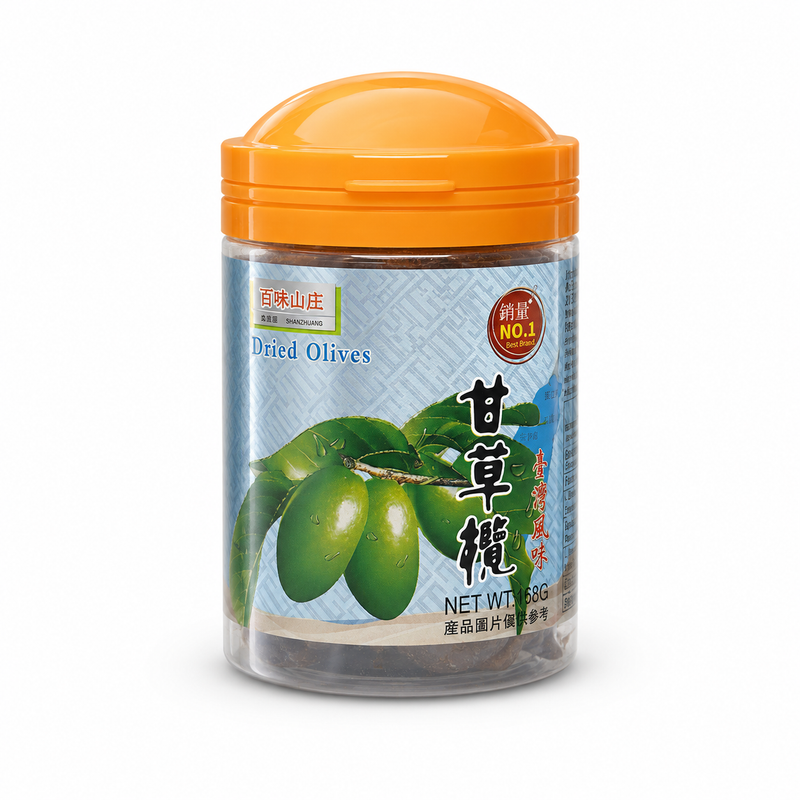Baiwei Shanzhuang Torkade oliver med lakritssmak 158g