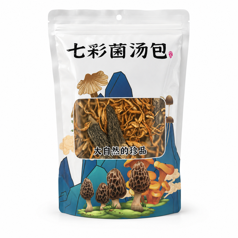 Zhenpin Färgglad svampmix för soppa 70g