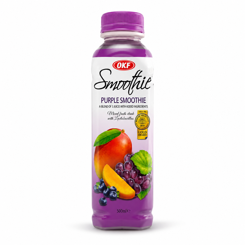 OKF Purple Smoothie med röda druvor, blåbär och mango 500ml