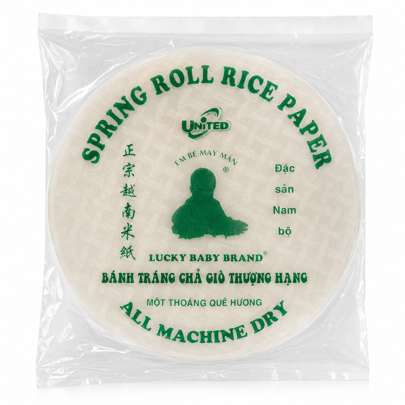 Lucky Baby rispapper för vårrullar 22cm 400g