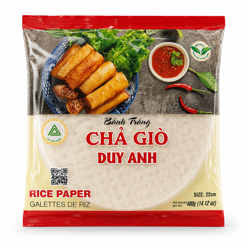 Duy Anh rispapper för friterade vårrullar 22cm 400g