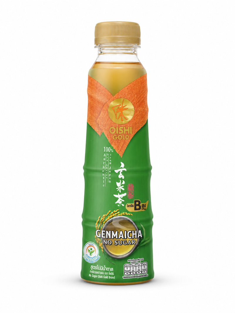 Oishi Gold Genmaicha Grönt Te Utan Socker 400ml