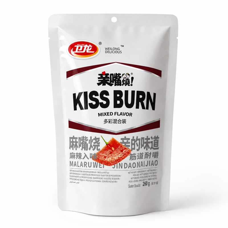 Weilong Kiss Burn Mixpack Kryddiga Gluten Snacks 260g
